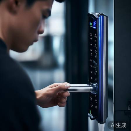 输入密码，锁声响起，锁已上。