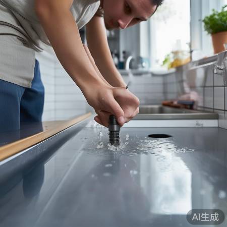 轻松拧开消毒柜排水孔