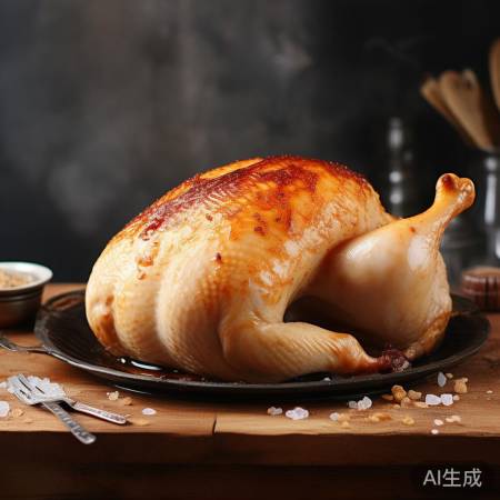 密封袋存原味盐焗鸡