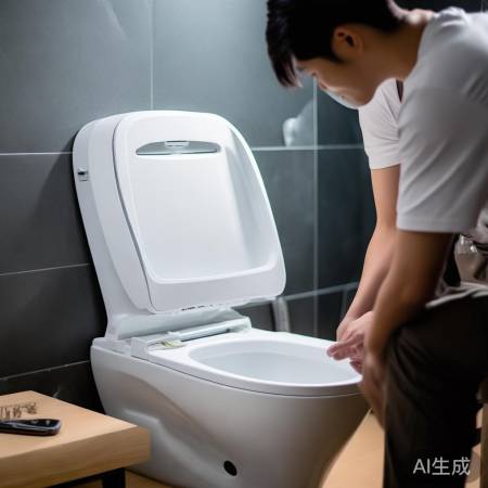 拆装马桶盖,细读说明书。