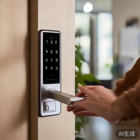“德盾智能锁，一键换密码，安全