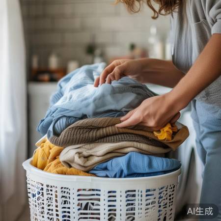 仔细读标签，按指示洗衣服。
