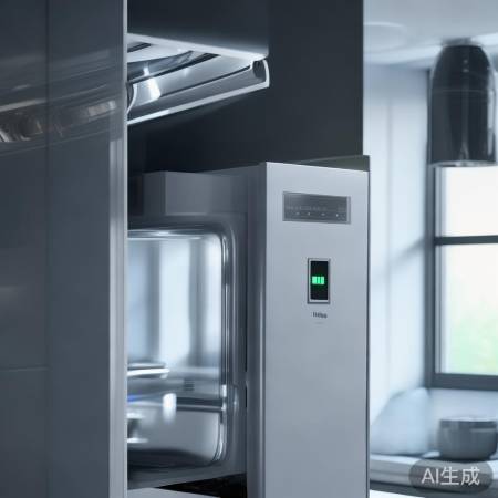 美菱消毒柜完成，提示音灯亮。
