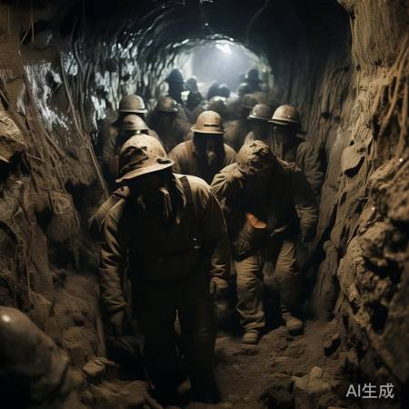 矿工巷道辛勤劳作