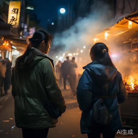 月光街头偶遇青春同窗