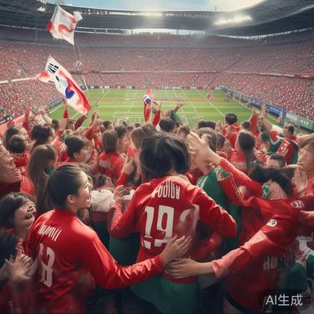 团结支持助女足夺冠