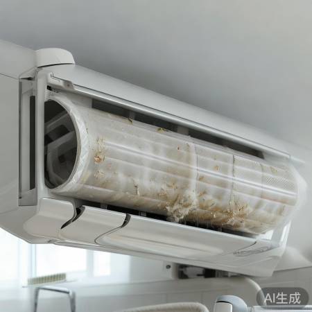 空调滤网堵塞,清理恢复制热