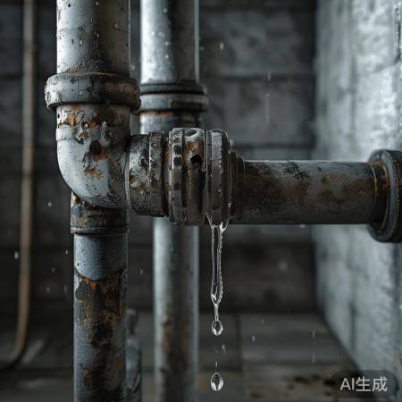 老化水管导致漏水。