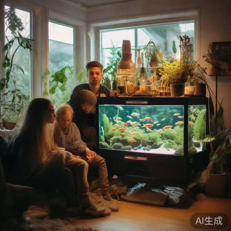 环保鱼缸,节省空间,陶冶情操。