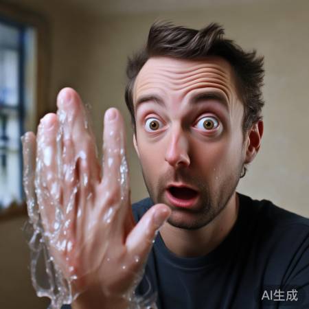 男子手指玻尿酸搞笑场面