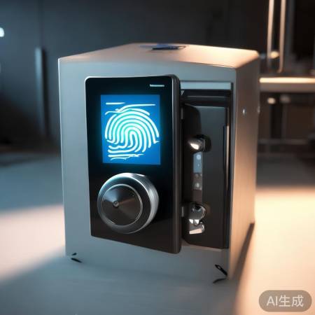 指纹锁保险柜安装完毕，确保指纹