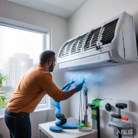 自动工具轻松洗空调扇叶
