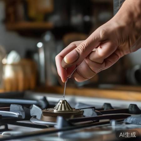 清理燃气灶喷嘴异物