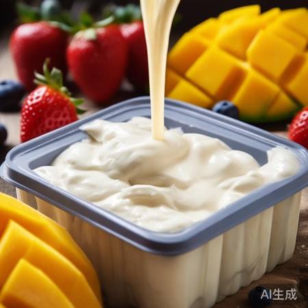 “牛奶果料冰淇淋，健康美味”