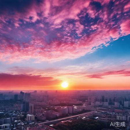 北京晚霞梦幻色彩