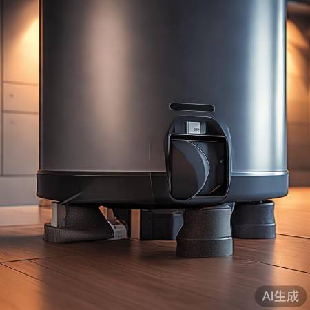 热水器底垫减震，稳定运行。