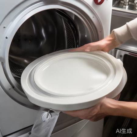 “洗衣机洗马桶垫圈,螺丝先拧下