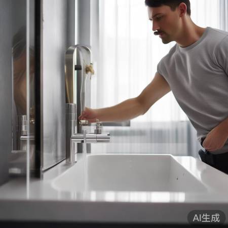 热水器安装墙,检查风压开关。