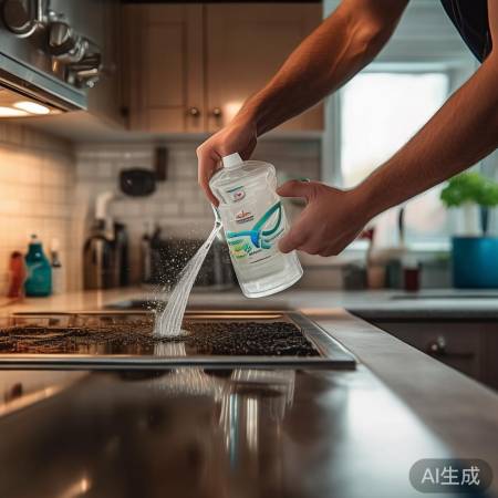 简便快捷清洁油烟法，漱口水助力