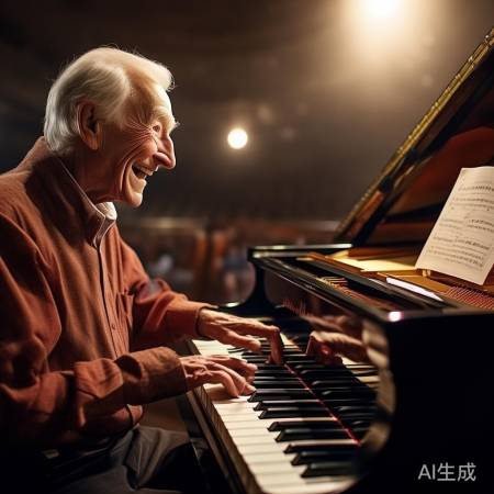 94岁胡枫爷爷爱音乐