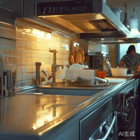 厨房柔和灯光添温馨