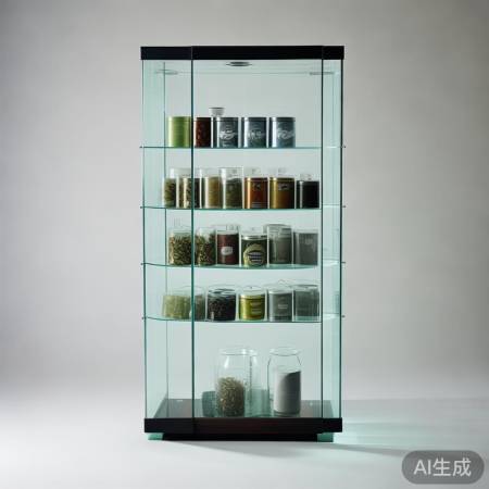 简约透明玻璃茶柜