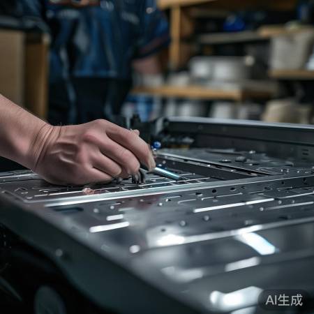 拧紧新保险柜螺丝,稳固如初。