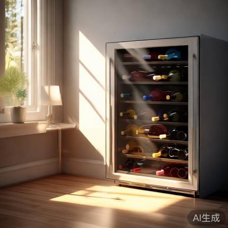 简约斜放酒柜，光影愉悦心情