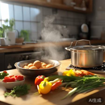 蒸蛋食材备齐,虾仁蔬菜可选