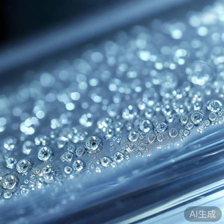 冰箱内水蒸气凝结成神秘水泡