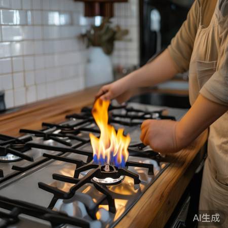 调整风门,稳定火焰