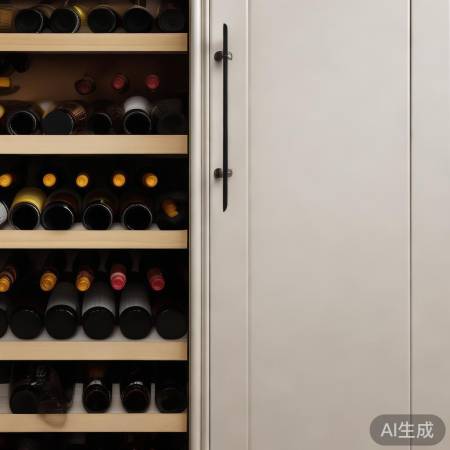 红酒柜底部存瓶区