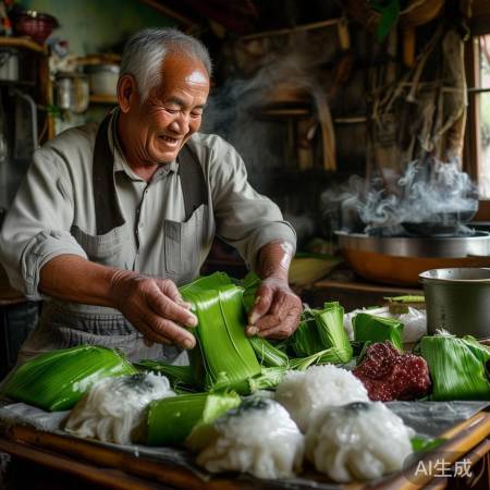 陈老秘制粽子香飘四溢