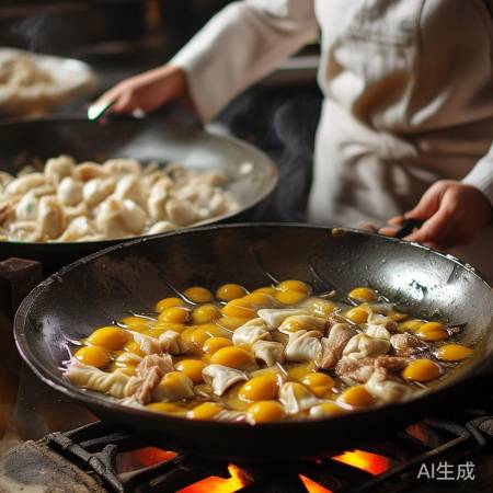 炒猪肉蛋黄，粽子美味关键