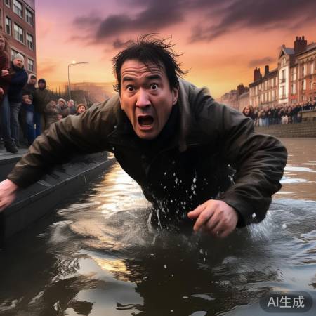 英雄跳河救人