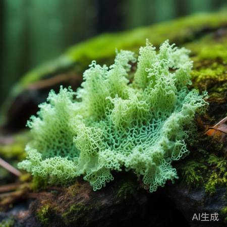 绿珊瑚：罕见酸性土壤地衣