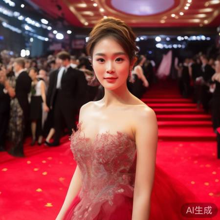 毛晓彤惊艳亮相白玉兰红毯