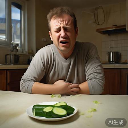 男子吃黄瓜腹痛就医