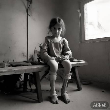 八岁小女孩玛利亚，战争失去双腿