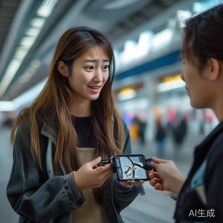 女子误高铁摔坏记录仪