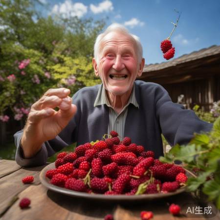 大伯吃杨梅飘然欲仙