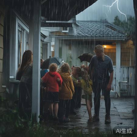 雷雨天气，勿让孩子独处室外