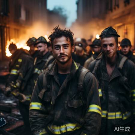 普通网友记录消防员救灾感人瞬间