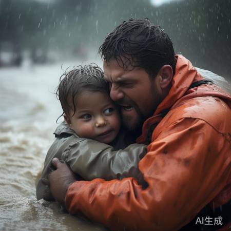 救援英雄,洪水无情人有情