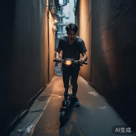 小哥小巷直播惊险遇豹