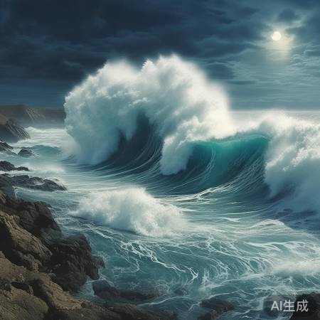 风助海底地形，潮汐催生巨浪