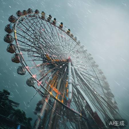 台风中的摩天轮似风火轮