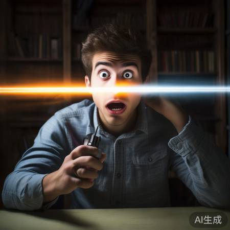 激光笔一瞥,视力跌至002