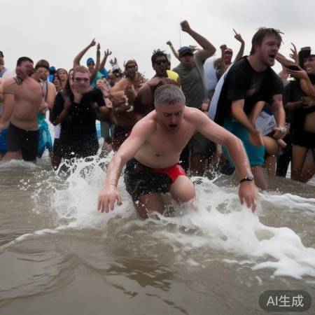男子水中救溺水者