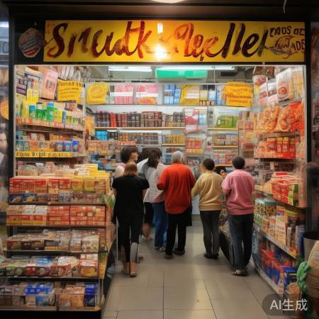 零食店遍布,选择丰富实惠